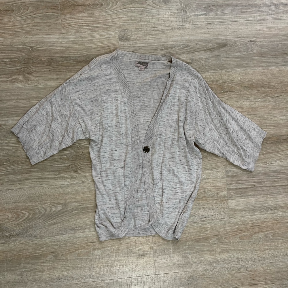 Greyish/tan cardigan/sweater